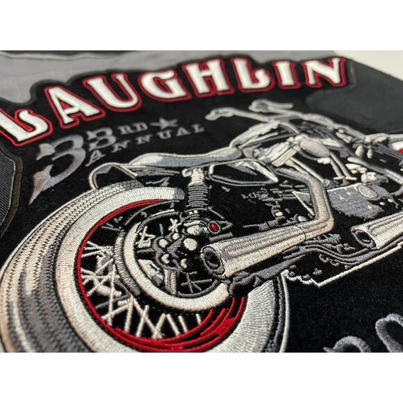 2015 Laughlin River Run Utility Shirt Mens (L) BIKER CLOTHING Embroidered patch - Picture 7 of 7
